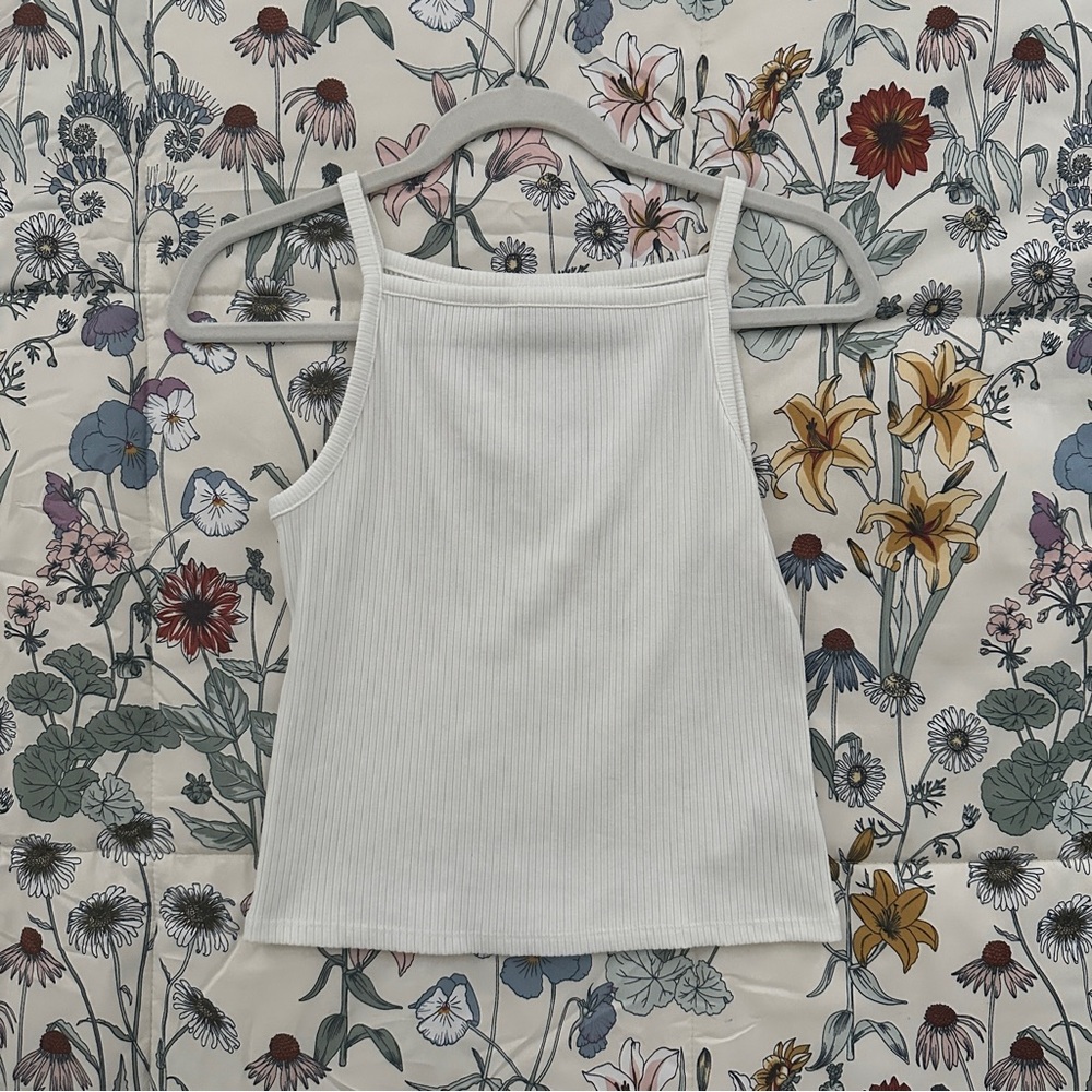 Old Navy White Ribbed Camisole